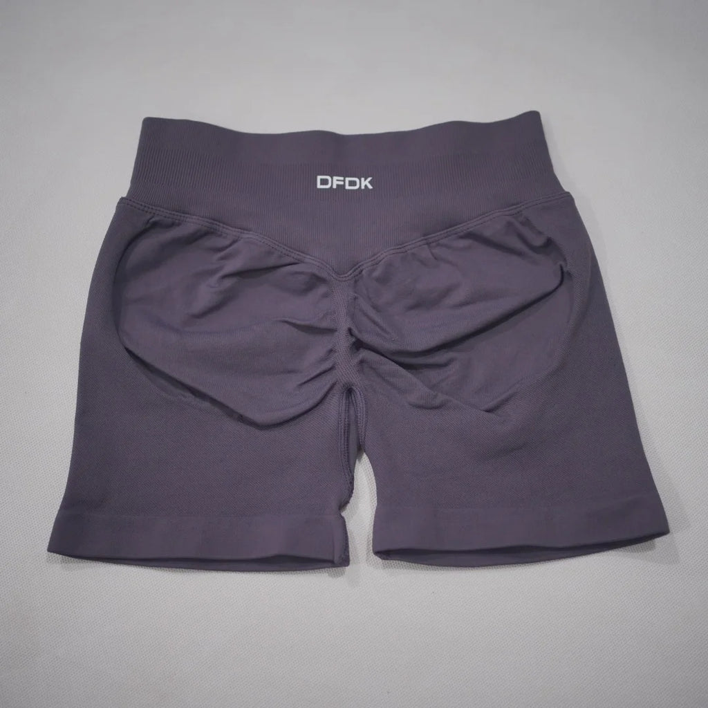DFDK 2026 New Women Scrunch Butt Yoga Shorts High Waist Hip Lifting Push Up Squat Proof Sports Shorts Gym Workout Running Fitnes