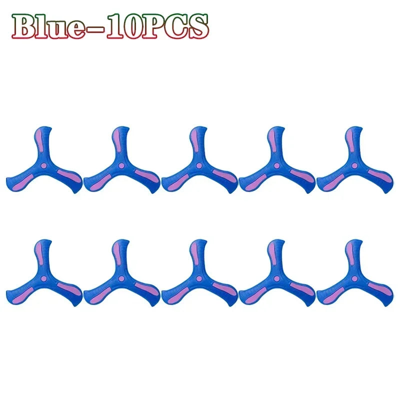 Children Soft Boomerang Toy Three-leaf Cross Outdoor Flying Disc Games Adult-kids Interactive Sports Toys for Decompression Gift