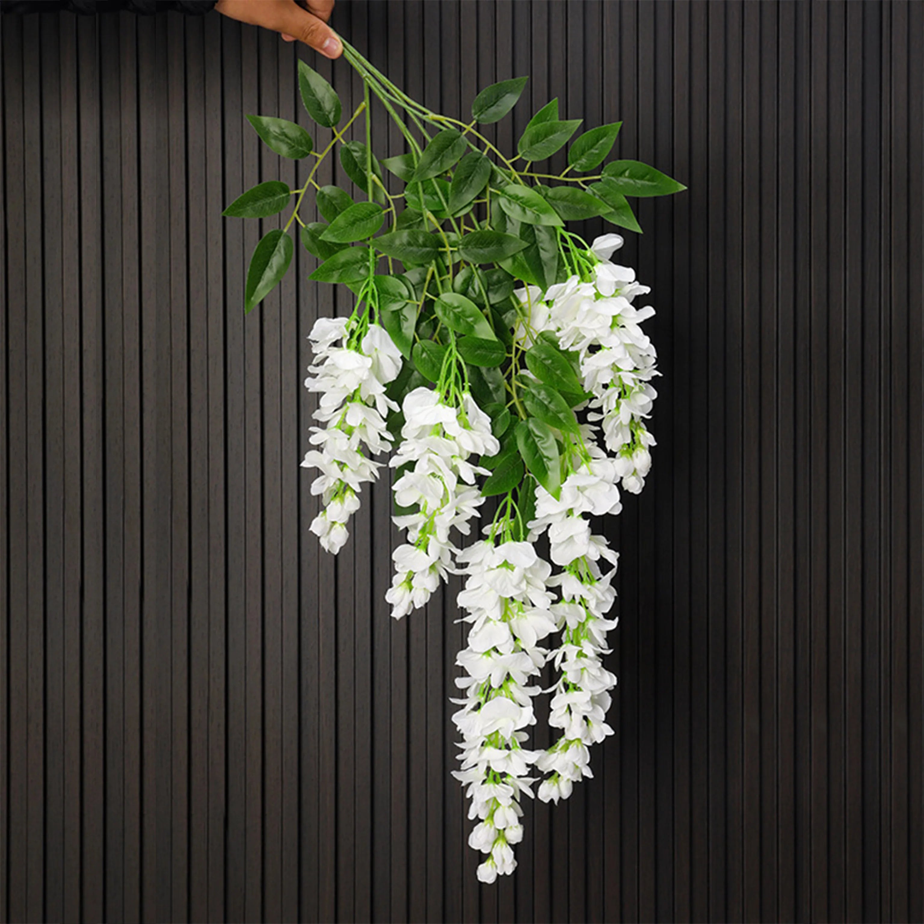 37.8'' Silk Wisteria Artificial Flowers, Fake Wisteria Floral Hanging Plant Garland, for Home Decor, Party, Floor Vase, Balcony