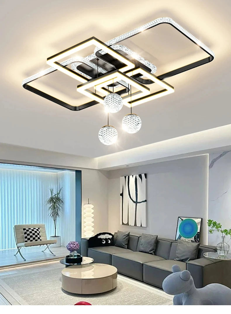 Modern living room LED pendant light interior decoration home appliances bedroom ceiling light kitchen home decoration glossy