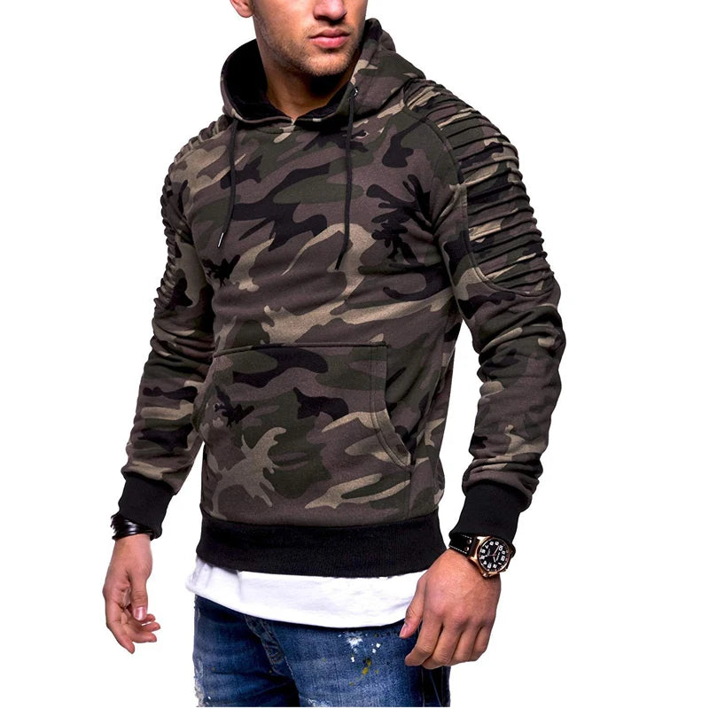 DIMUSI Hooded Mens Casual Camouflage Windbreaker Sweatshirt Coats Mens Streetwear Hip Hop Hoodies Sportswear Tracksuits Clothing