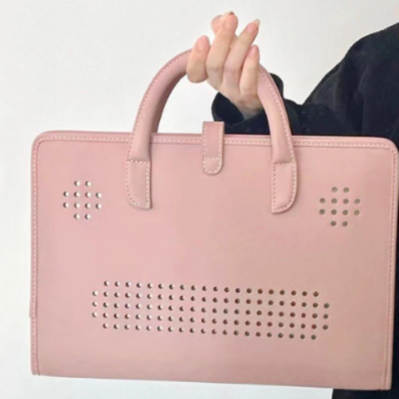 Laptop Sleeve with Handle PU Laptop Case Roseate Stylish Water Proof Laptop Sleeve Protective Bag with Handle for 14 Inch Laptop