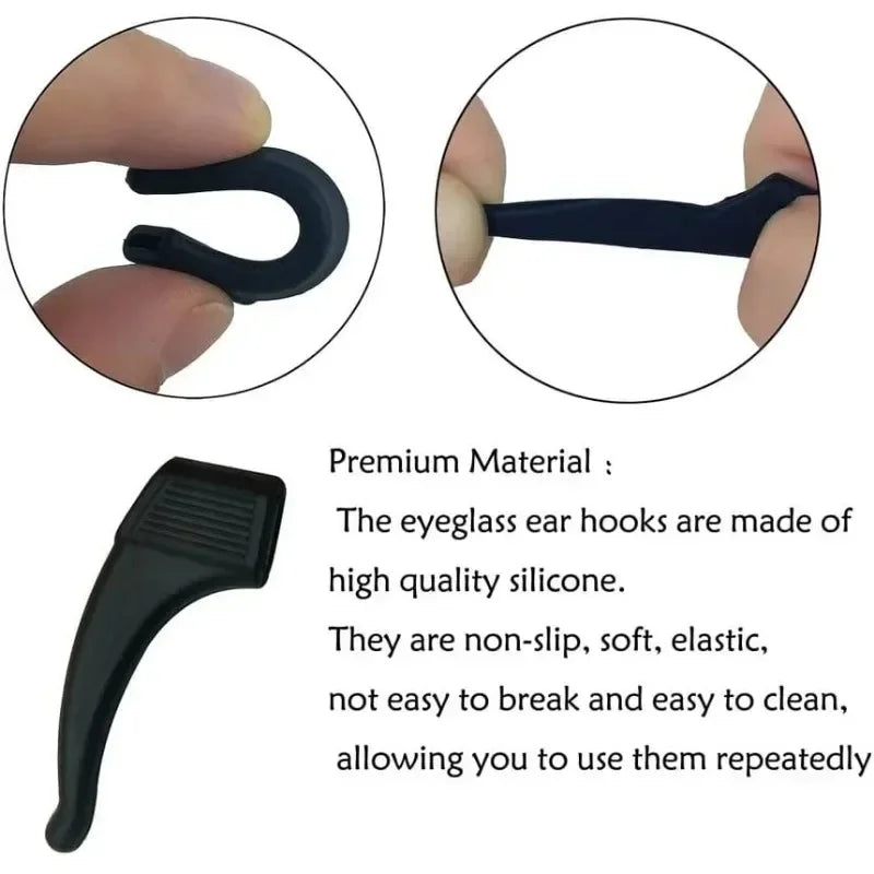 Silicone Ear Hook Anti-slip Glasses Leg Ear Sleeve Bracket Fastener Sunglasses Accessories Grip Anti-fall Eyewear Holder