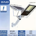 357LED Powerful Outdoor Solar Street Light 6500K IP65 Waterproof 4000/3000mah Street Light For Garage Garden Wall Lamp
