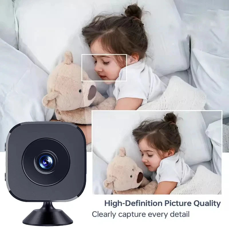 Mini Security Camera WiFi Surveillance 4K FullHD With 2 Way Audio Motion Detection Infrared Night Vision Security Cam