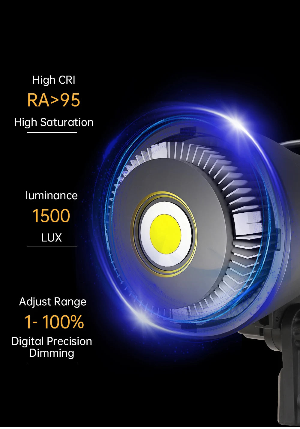 115/135W Photography Bowens Lighting LED 220V Video Studio Daylight-Balanced Lamp Portrait Flash Studio 3000-6000K 3 Colors