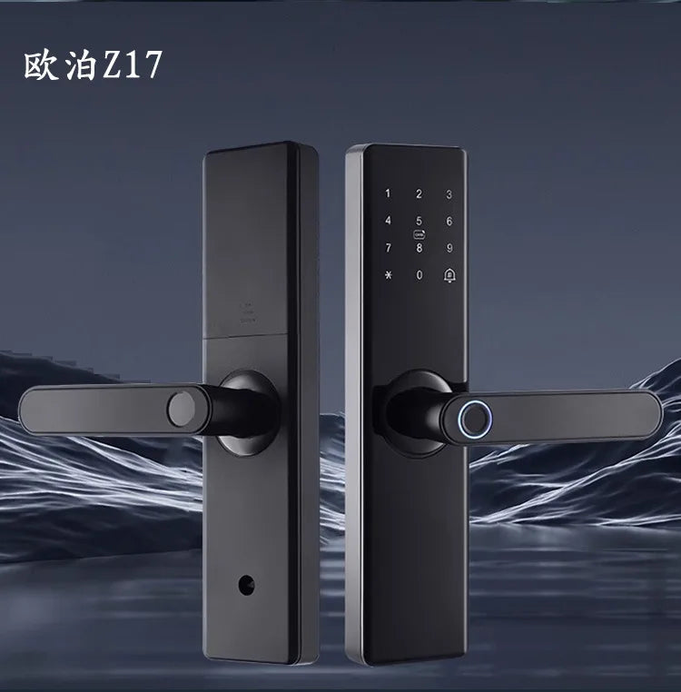 MOES Tuya ZigBee Smart Door Lock Indoor Password Fingerprint Remote Unlock Keycard Tamper Alarm Battery Powered Work With Alexa