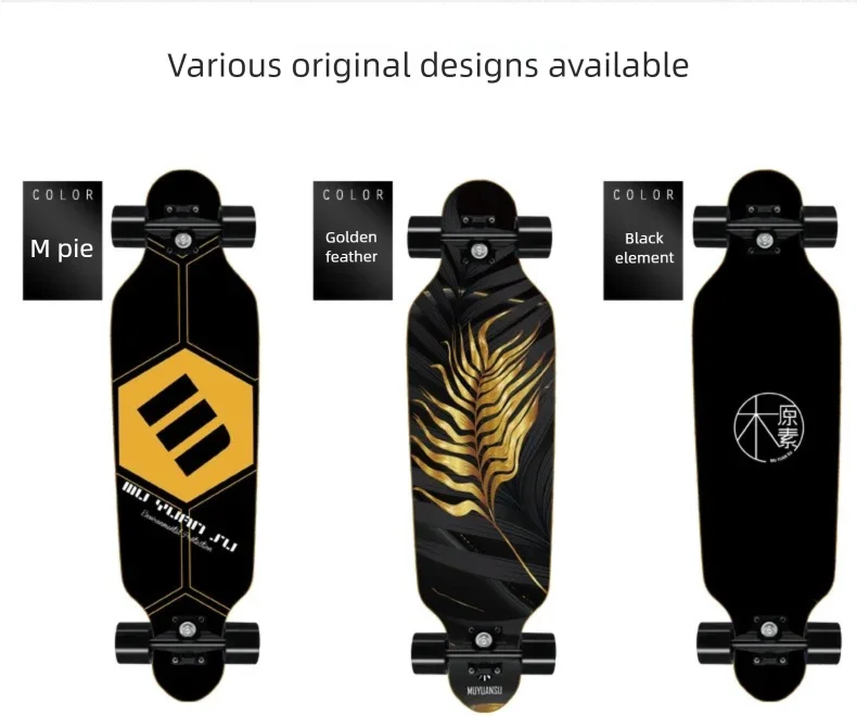 Korean Style Mini Dancing Four-Wheel Short Skateboard, Street Cruising Portable Commuter Skate Board for Adults Teenagers Boys