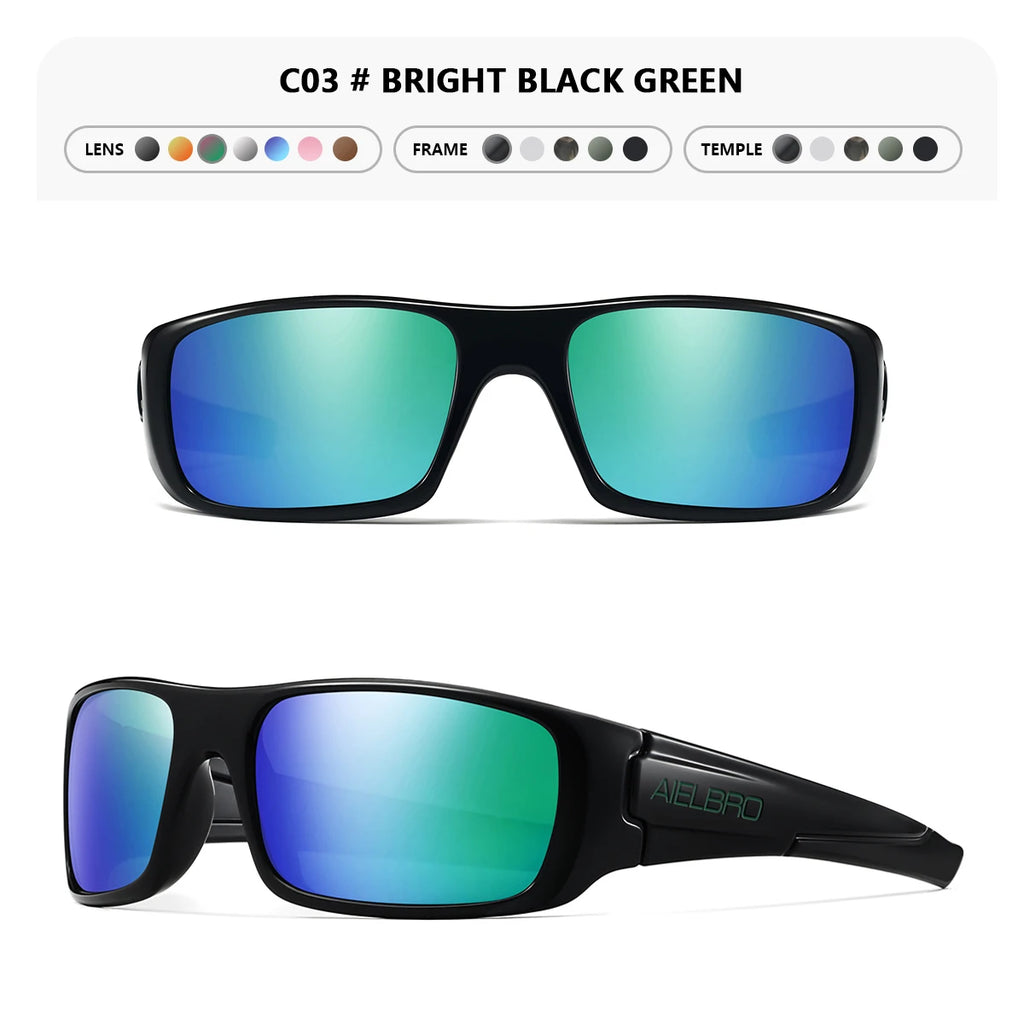 4PCS Sun Glasses – Unisex Square Frames with UV400 Lens, Perfect for Driving, Golf, Fishing All-Weather Outdoor Activities