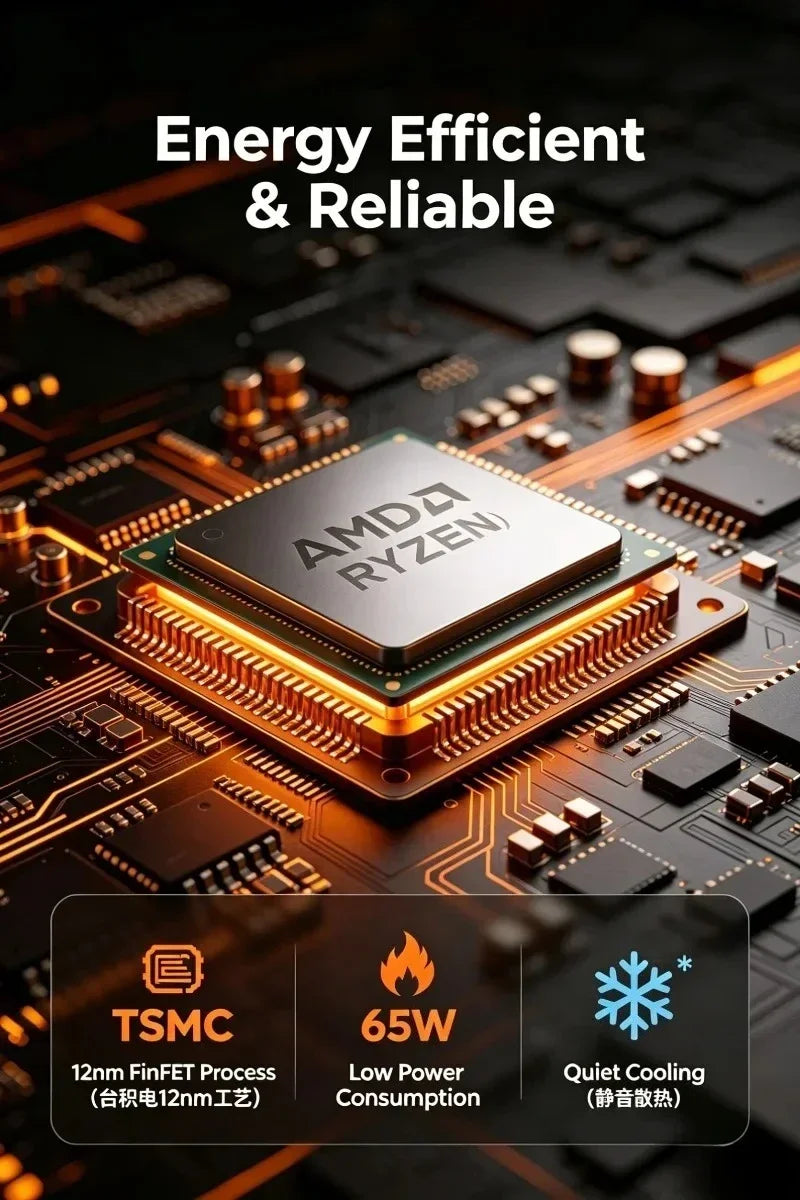 AMD Ryzen 3 3200G Loose CPU Integrated Radeon Vega 8 Graphics 4C4T AM4 Socket Home Office Gaming Desktop Processor