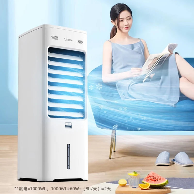 High-Power Cooling Fan & Air Cooler — Household Evaporative Humidifier, Ice Crystal Cooling, and Water-Cooled Fan