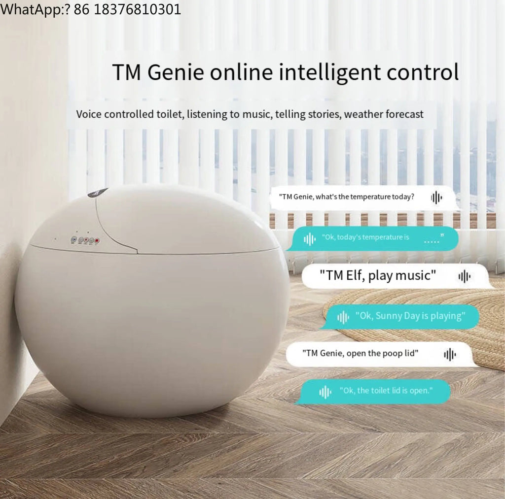 2023  New Modern Egg Shape Toilet Sanitary Ware Bathroom Ceramic Luxury Electric Intelligent Wc Smart Toilet Automatic