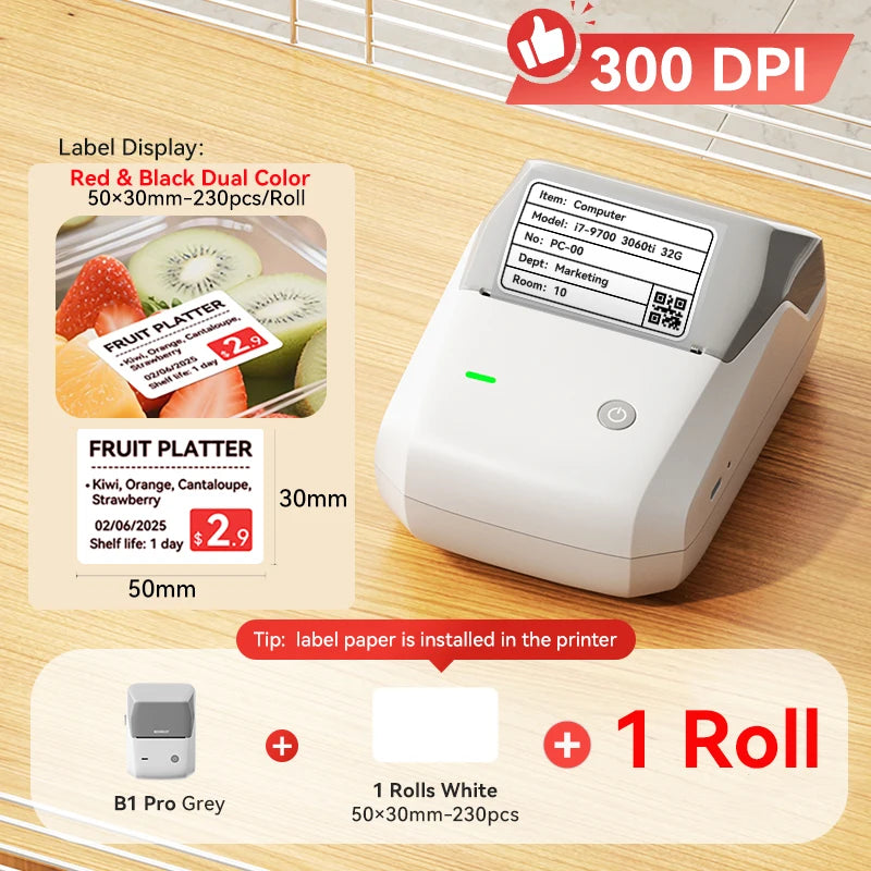 Niimbot B1/B1 Pro Inkless Label Printer Wireless Self-adhesive Label Maker DIY Price Tag Barcode Printing for Home Business