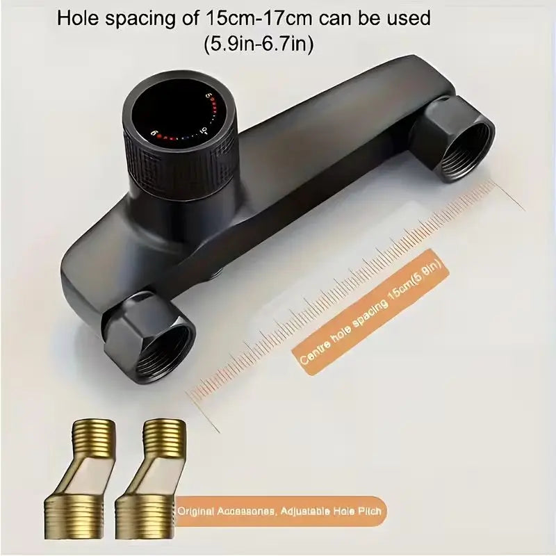 New Premium Bathroom Faucet Wall Mounted Bathtub Shower Mixer Tap with Hot & Cold Control Concealed Valve Chrome Finish