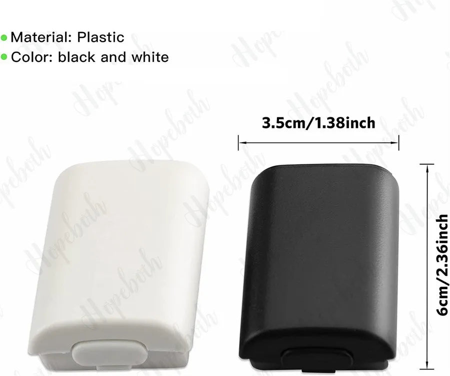 100/50/20/10PCS Rechargeable AA Battery Back Cover Case Shell For Xbox 360 Wireless Controller New Game Accessories Balck White