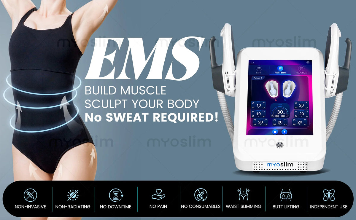 MYOslim EMS Body Slim Sculpt Muscle Stimulate Fat Removel Machine 6500W  RF Weight Lose Portable Electromagnetic