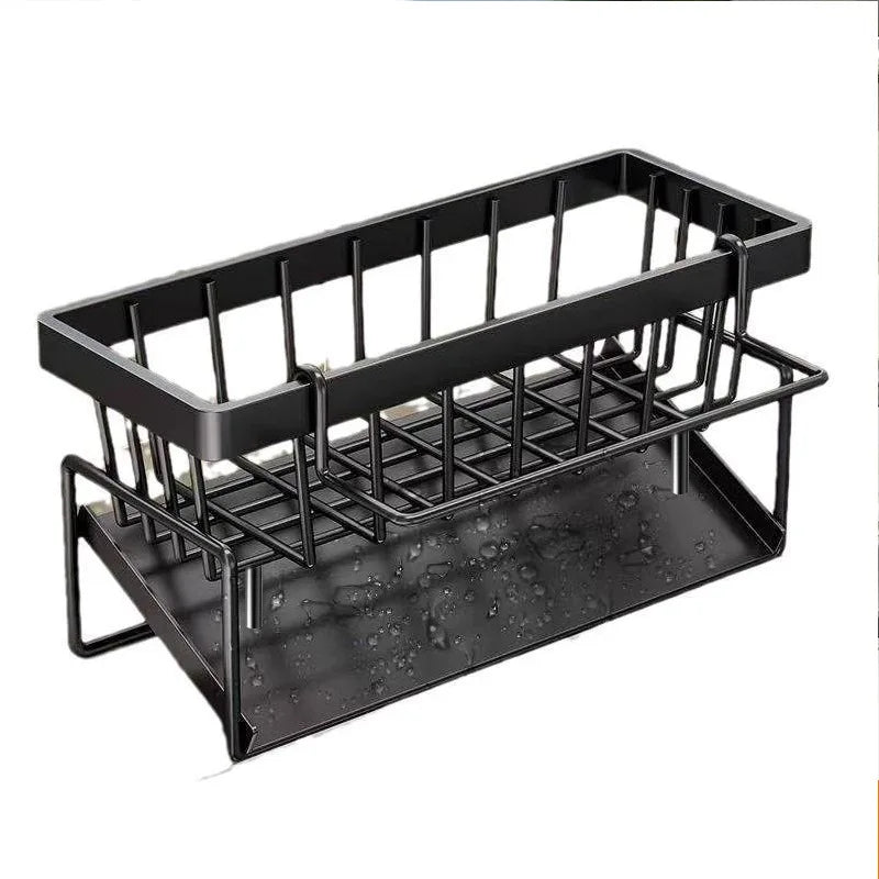 1Pc  Kitchen Storage Rack, Dishcloth Holder, Draining Rack, Faucet Sink Sponge and Steel Wool Organizer