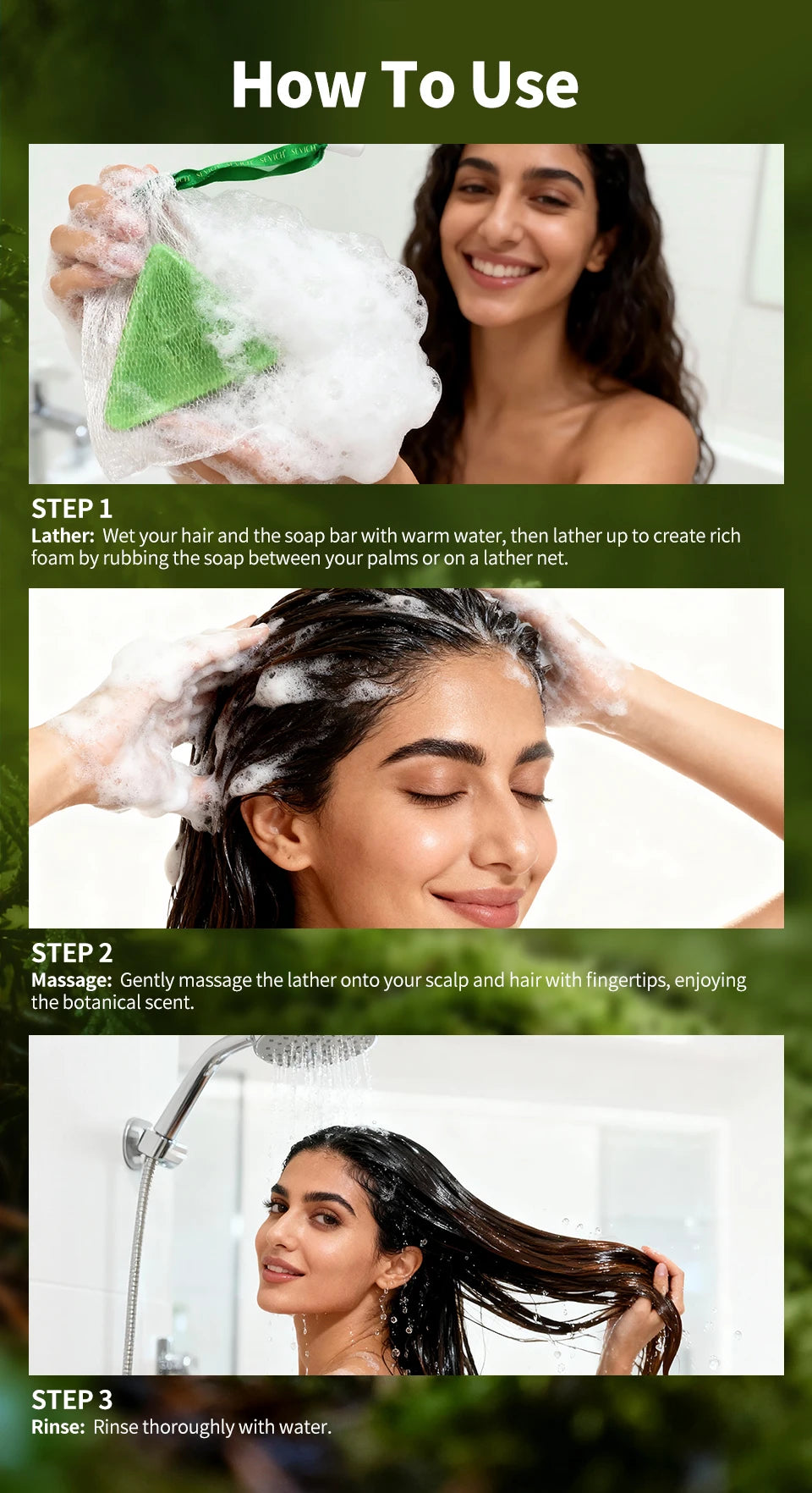 Sevich Usman Grass & Platycladus Shampoo Bar Handmade Solid Soap Strengthens Root Anti Hair Loss Herbal Shampoo Soap Hair Growth