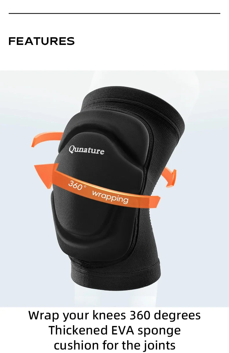 Qunature Sport Knee Pads Single Double Board Ski Knee Pads Protective Gear Knee Anti-fall Riding Outdoor  Legs Knee Pads