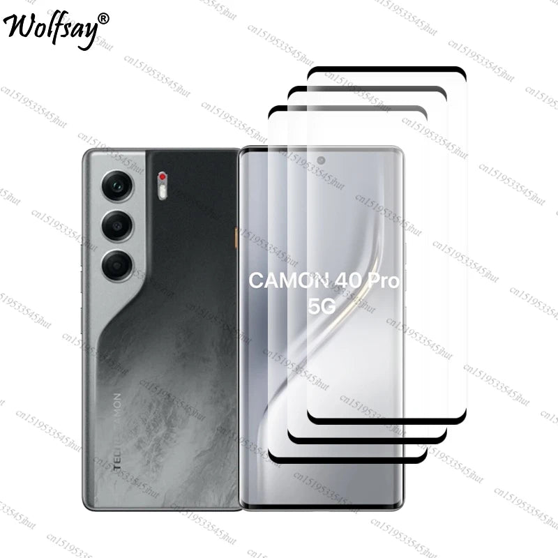 Full Cover Tempered Glass For Tecno Camon 40 Pro Screen Protector Tecno Camon 40 Pro Camera Glass For Tecno Camon 40 Pro Glass