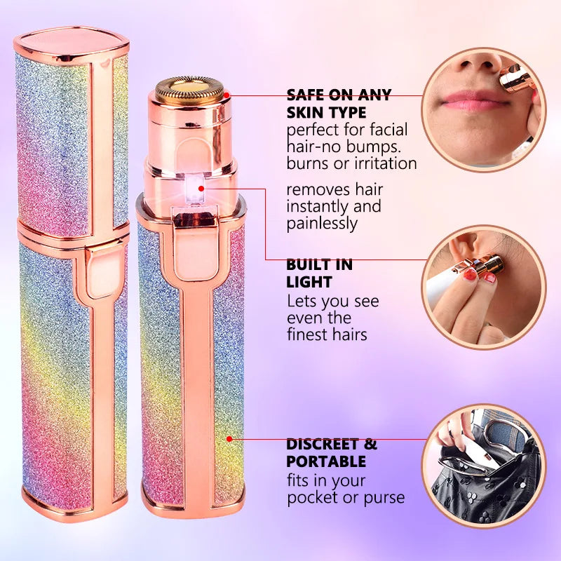 2 in 1 Rechargeable Electric Eyebrow Trimmer Lady Shaver Women Epilator Facial Hair Remover Pen Size Female Hair Shaving Razor
