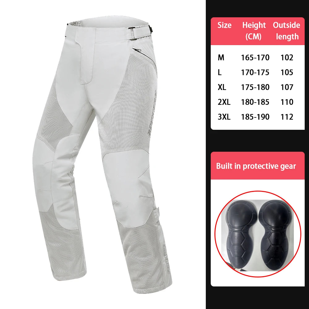 Men's Motorcycle Jackets Anti-Fall Outdoor Riding Motorbike Jacket Mesh Breathable Motocross Clothing With 5pcs Protector