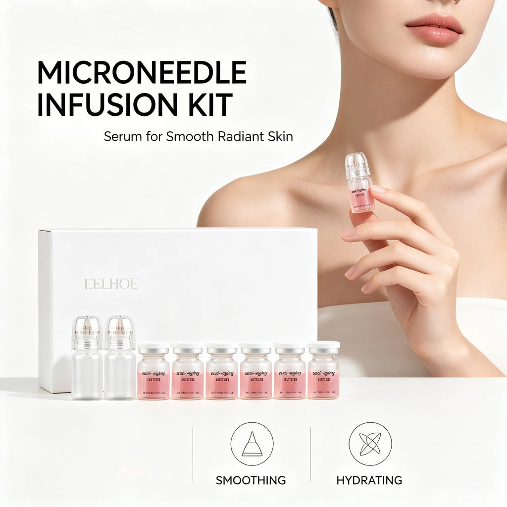 2 Tools Korean Moisturizing Renewal Set Moisturize Firming Hydrate Daily Facial Skin Care Microneedle Essence Serum ≤0.3mm
