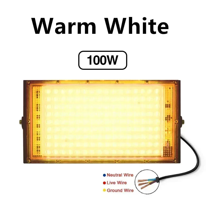LED Floodlight 50W 100W AC220V 230V High Brightness Lighting Outdoor Waterproof Floodlight Outdoor Road Garden Courtyard Lights