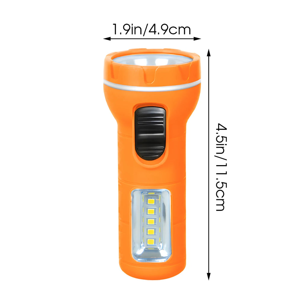 Outdoor Lighting Plastic Flashlight Indoor Lighting, LED Small Flashlight, 2-level Fixed Focus Mini Flashlight (without Battery)