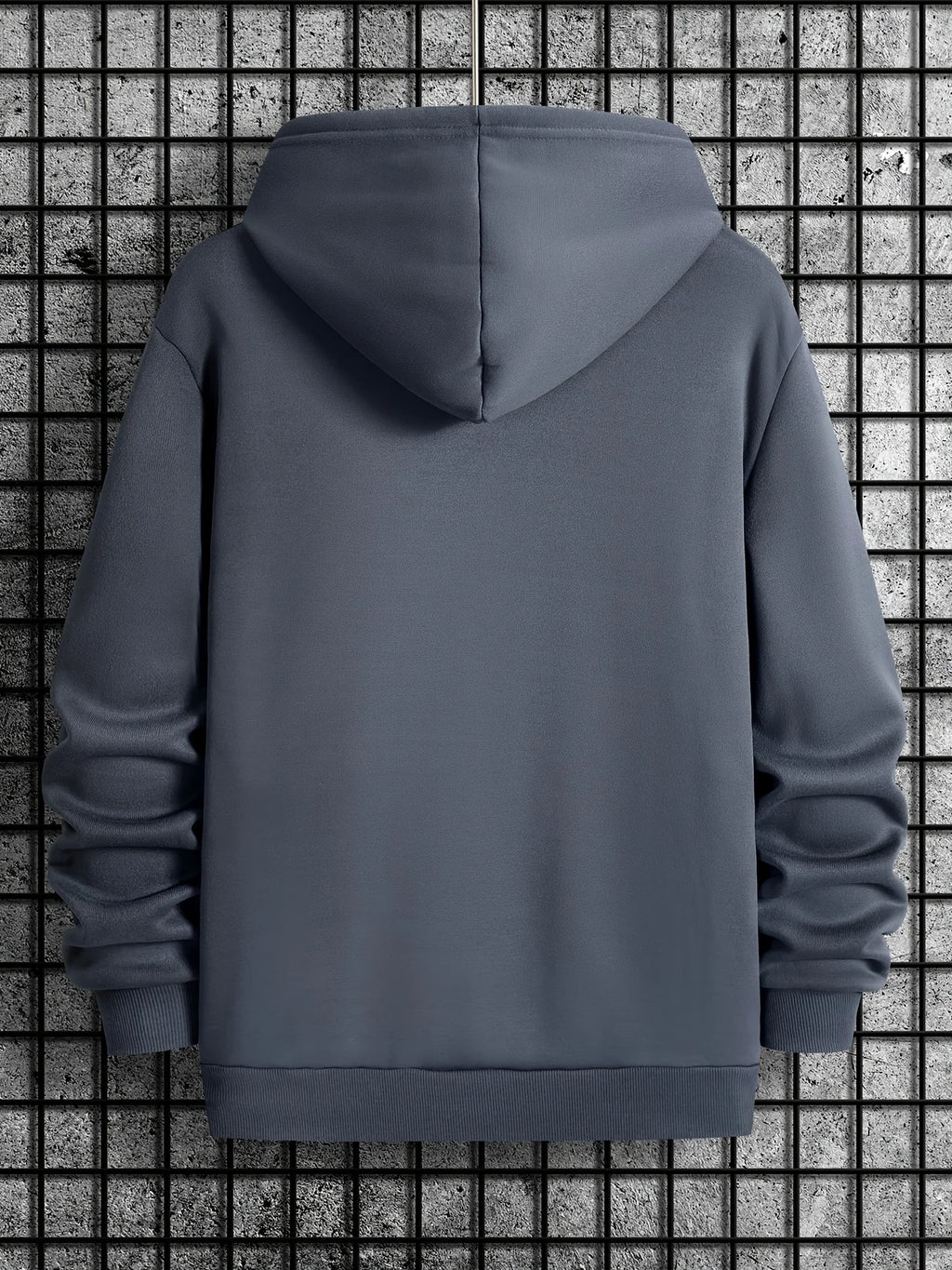 Men's autumn and winter casual fashionable loose hooded sweatshirt Paris letter printed long sleeved warm pullover