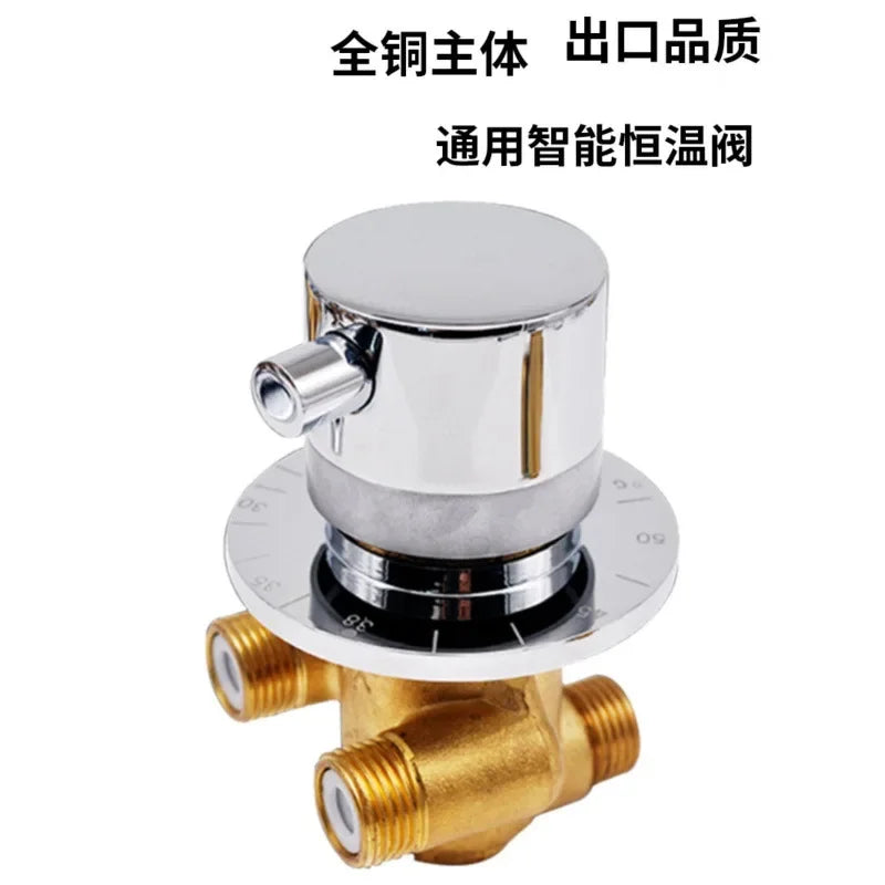 Way Output Thermostatic Brass Shower Faucets Wall Mounted Cold&Hot Water Mixing Valve Mixer Tap Thermostatic Shower Valve