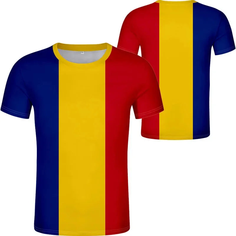 Romania Football Jersey Romanian Eagle Coat Of Arms T Shirt Rumania Flag Emblem Soccer Club T-shirt Men's Tops Women Tee Shirts