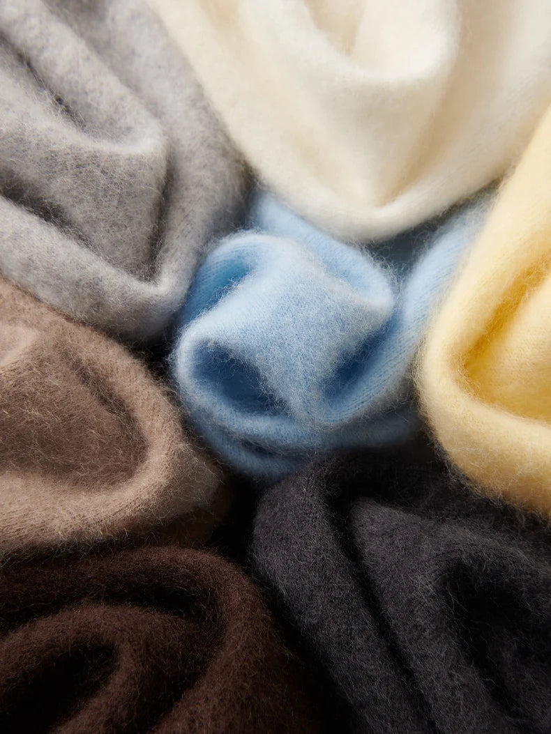 SuyaDream, Women Vests, Fleece Wool, V Neck, Chic Pullovers, 4.7%Cashmere 95.3%Wool, 2025 Fall Winter Sweaters, Tanks