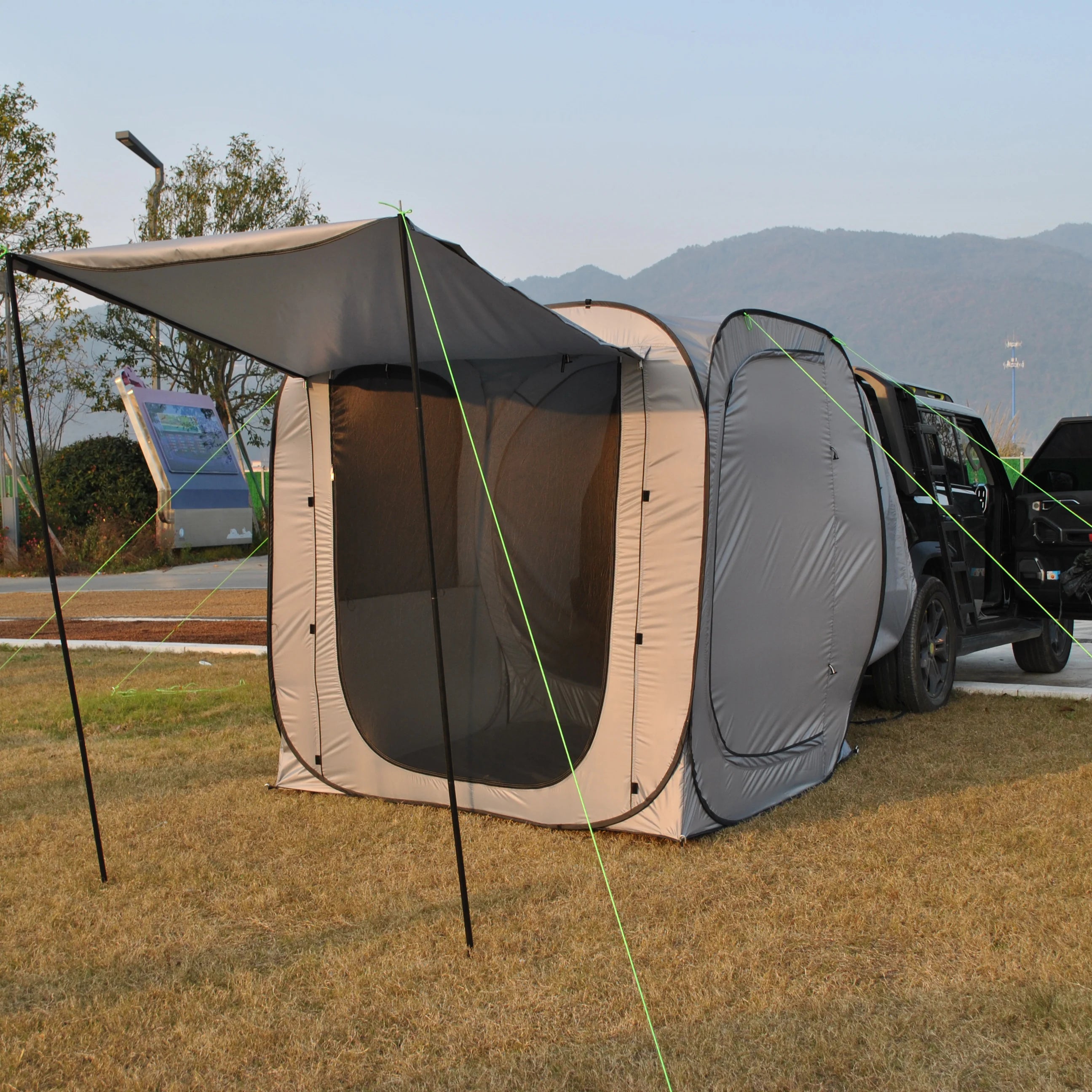 Car Tent trailer Tent, Car Tailgate Tent,Pop Up Car Rear Tent, SUV Tents Car Tents for Campers Multipurpose Truck Tent