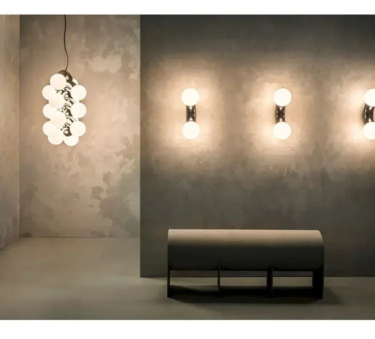 Modern Creative Lighting Design Rainbow Wall Light Childern's Room Kindergarten Asile Bedroom Bathroom Glass Ball Wall Lamp