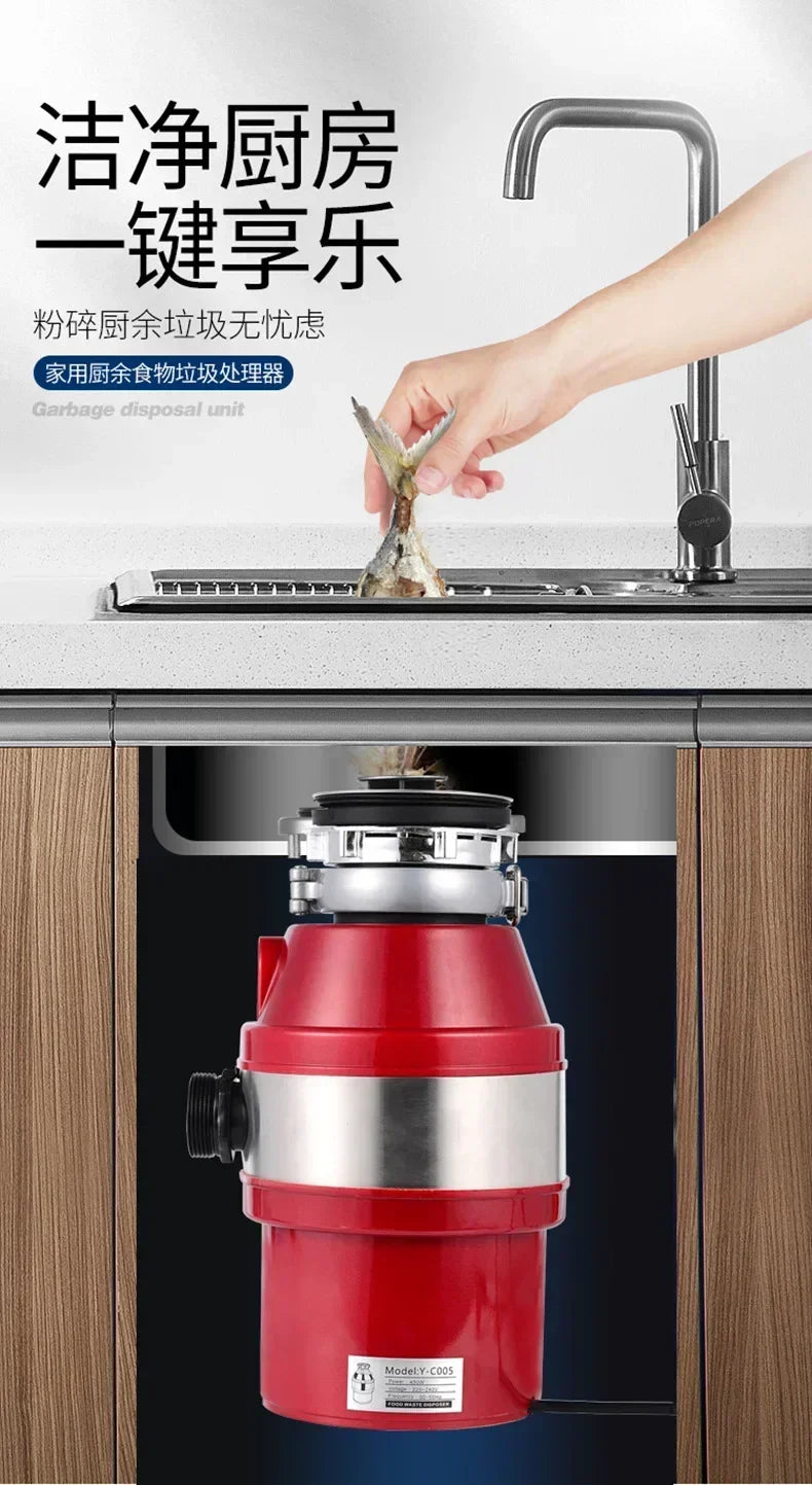 220V Food Waste Disposer Kitchen Sink Household Garbage Processor for Food Scraps FB