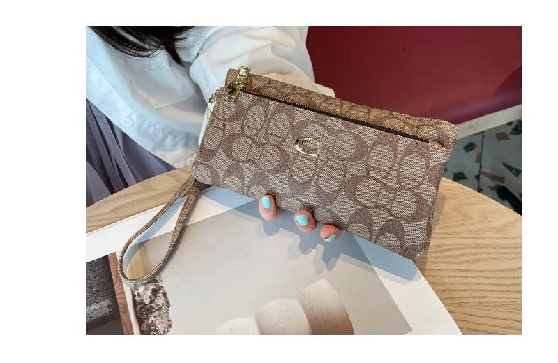 New Zipper Long Wallet For Women & Men, Multi Card Slot Billfold Purse, Wristlet Clutch Card Holder Coin Pocket Money Storage Ha