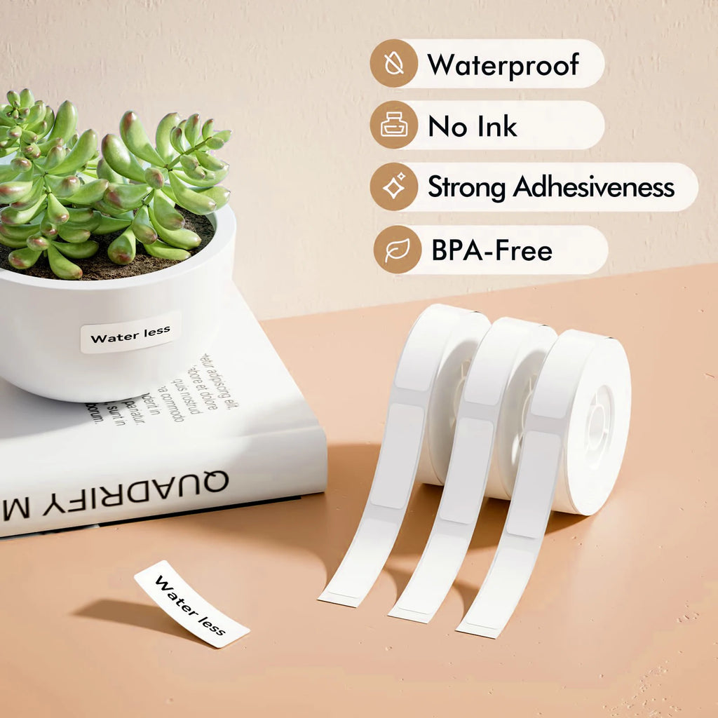 Niimbot Transparents Clear Pure White Thermal Label Sticker Paper Roll Self-Adhesive Barcode Price Name Printing for D11 D110