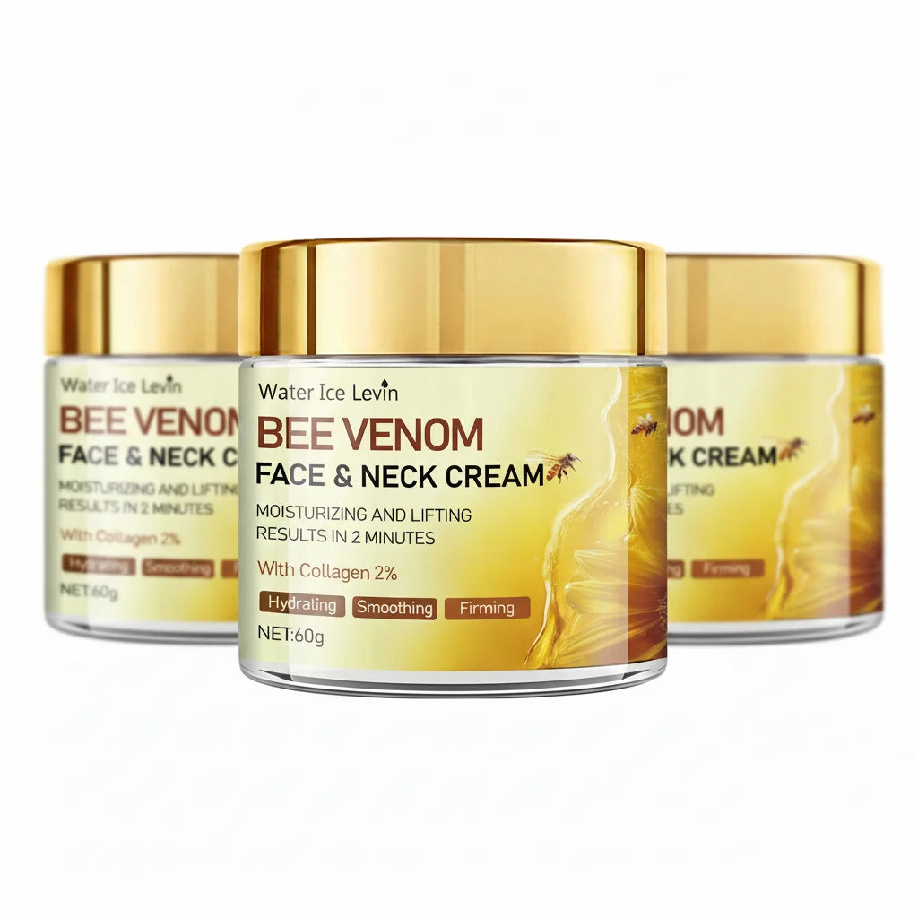 Water Ice Levin Bee Venom Face Neck Cream. 2 Minute Lift, 2% Collagen. Hydrates, Smooths, Firms, Glows. 60g.
