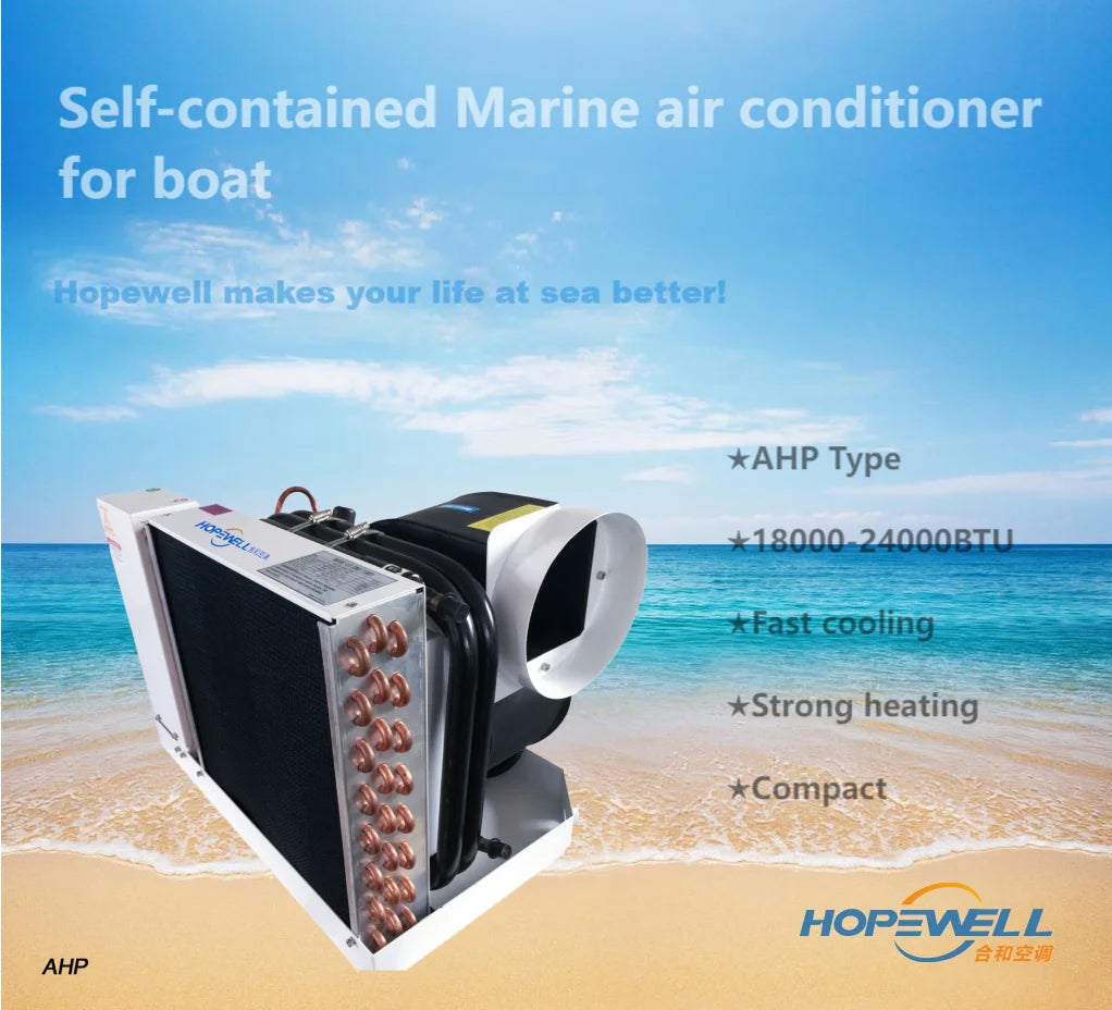 18000BTU Hot Sale Marine Boat Air Conditioner Cooling Heating 18000Btu Ship Vessel Yacht Air Conditioning