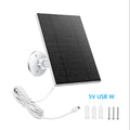 10W 5V Solar Battery Charger For Security Camera Portable Solar Power Panel With Micro USB Type-C Output Solar Panel Charger Kit