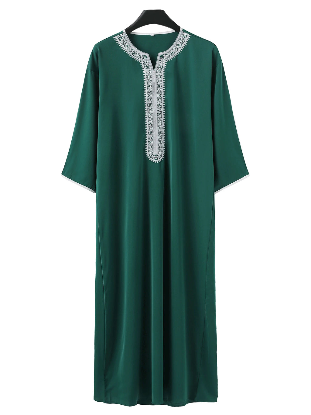 Islam Kaftan Muslim Men Clothing Moroccan Caftan Hand Embroidered Loose and Breathable Djellaba Abaya Thobe for Men Summer 2024