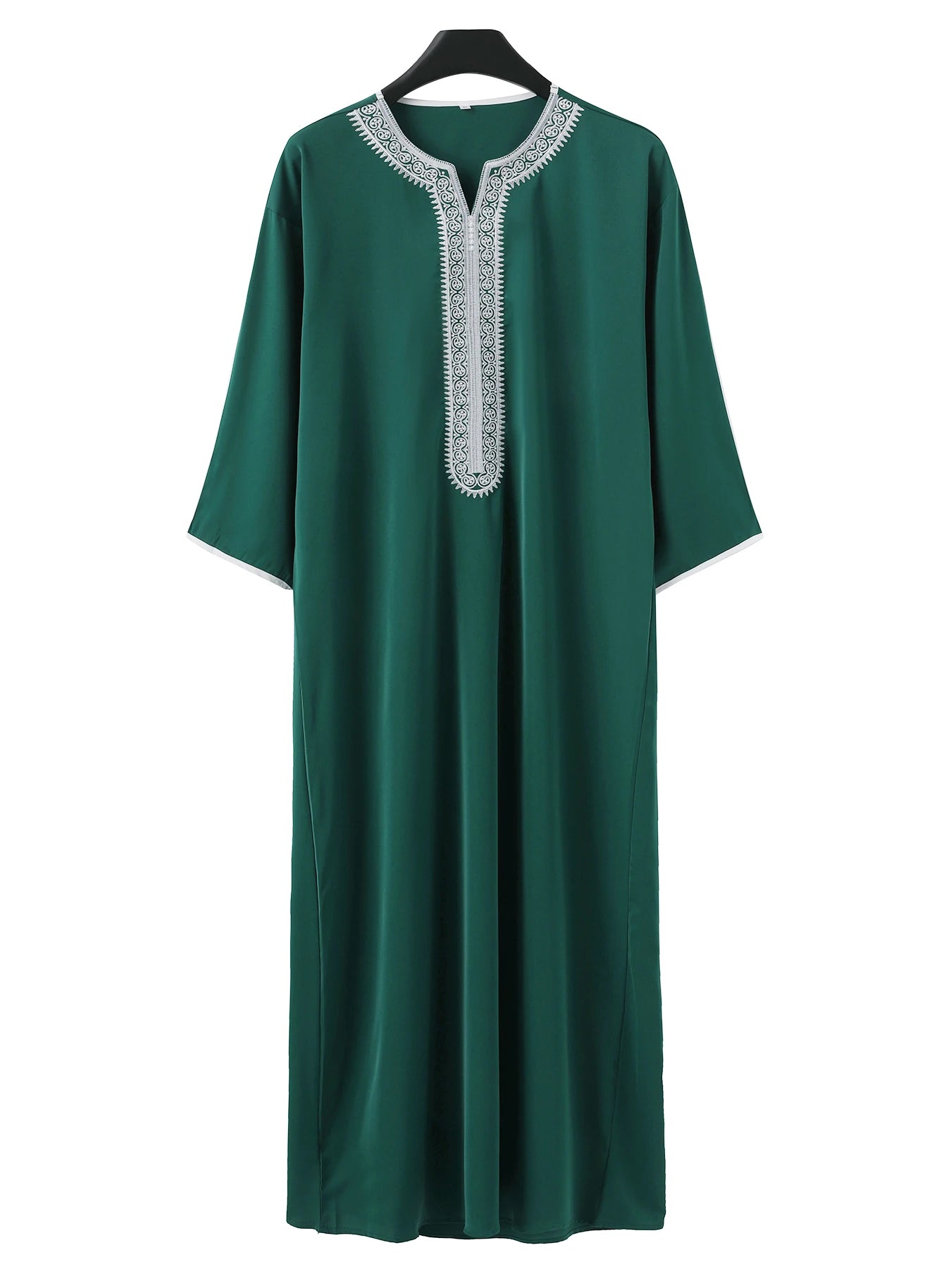 Islam Kaftan Muslim Men Clothing Moroccan Caftan Hand Embroidered Loose and Breathable Djellaba Abaya Thobe for Men Summer 2024