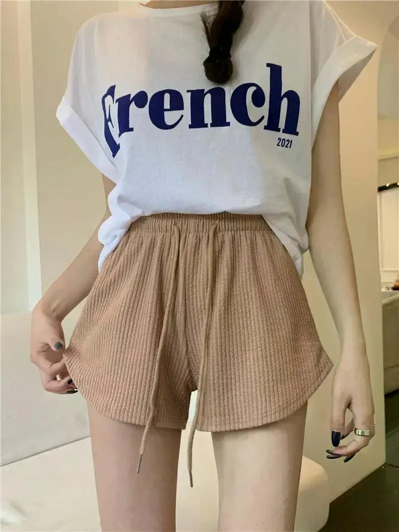 Women Gym Fitness Running Shorts Women's Summer Thin Style Loose Casual Large Size Wide Leg High Waist A-word Sports Hot Pants