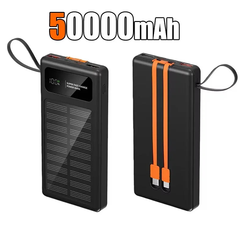 Oneplus 200000mAh Large Capacity Solar Power Bank Super Fast Charging Built-in Power Bank Portable Fast Charging Power Bank New