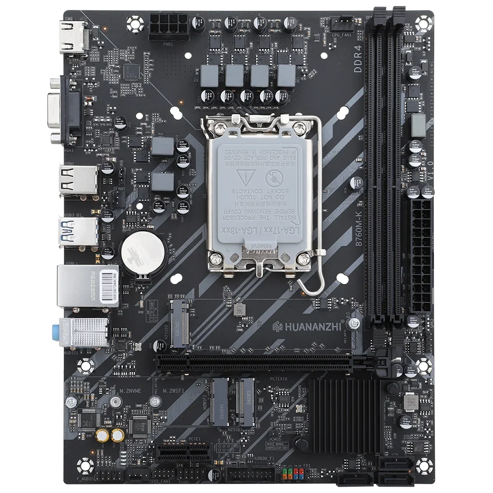 HUANANZHI B760M-K Motherboard Set Intel Core I5 12400F 13400F 14400 CPU DDR4 16GB 32GB RAM DIY Gaming PC Kit Combo