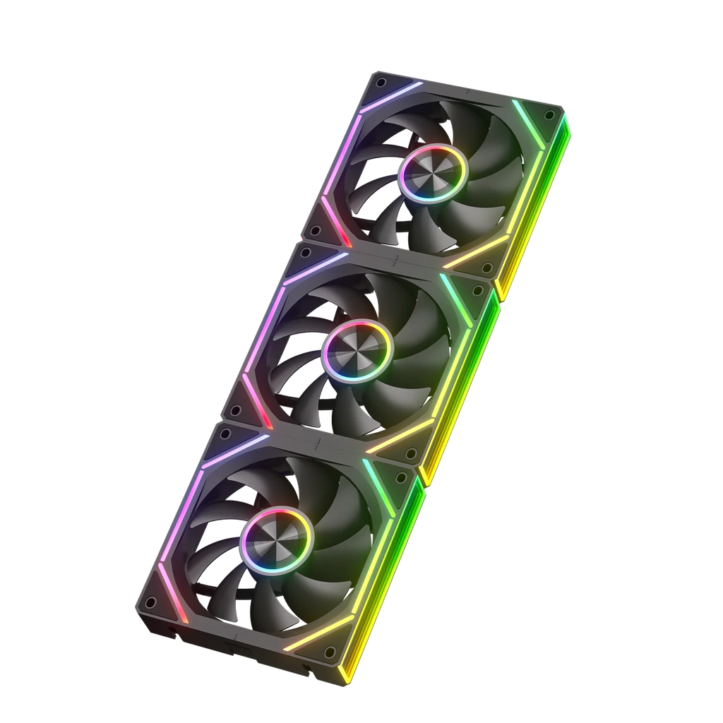 Power Train X-GAMERX PRISM 8RS ARGB Fan 800-1800RPM CPU Cooling Fan PWM Quiet Integrated Building Block Case Fan