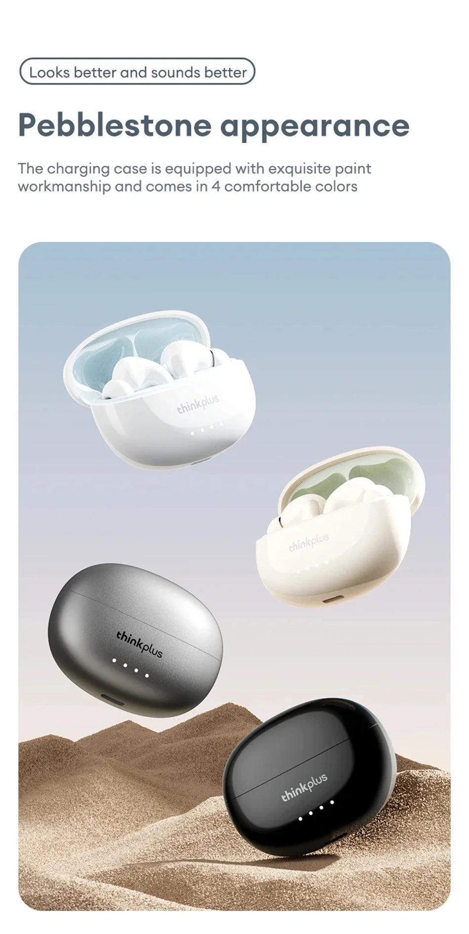 Lenovo LP5 Pro Wireless Bluetooth 5.4 Earphones TWS HiFi Sound Headphones Earbuds Gaming Sports Headset Touch Control With Mic