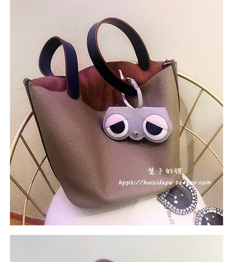 ins cartoon cute glasses case portable men and women sunglasses myopia glasses organizer bag protective sleeve glasses bag charm