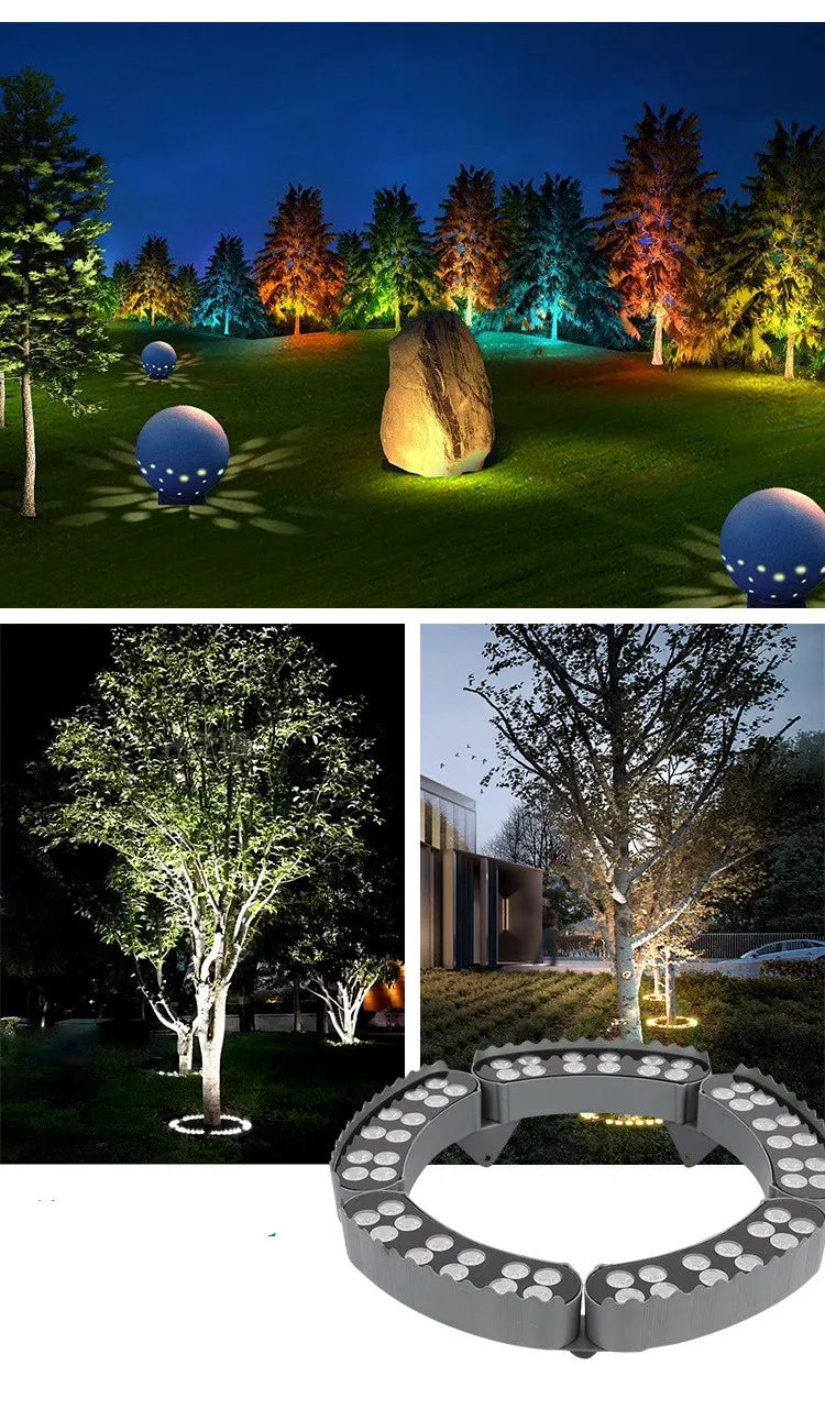 1PCS 12W LED Landscape Tree Light Outdoor Spotlight AC220V DC24V High Power Gazebo Tree Column Garden Illumination